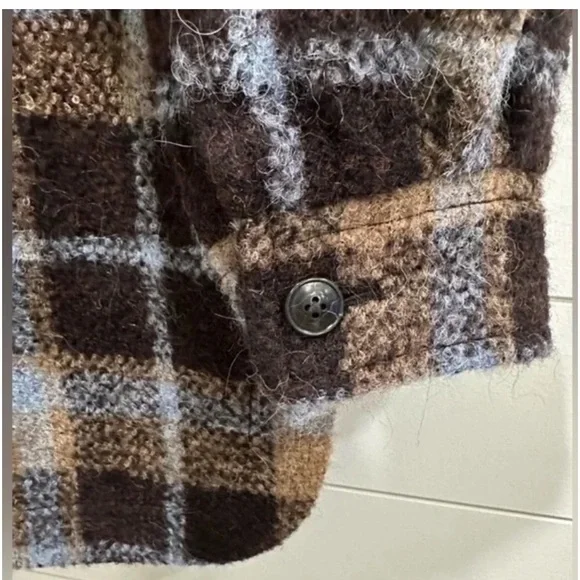 Madewell Wool Plaid Oversized Jacket